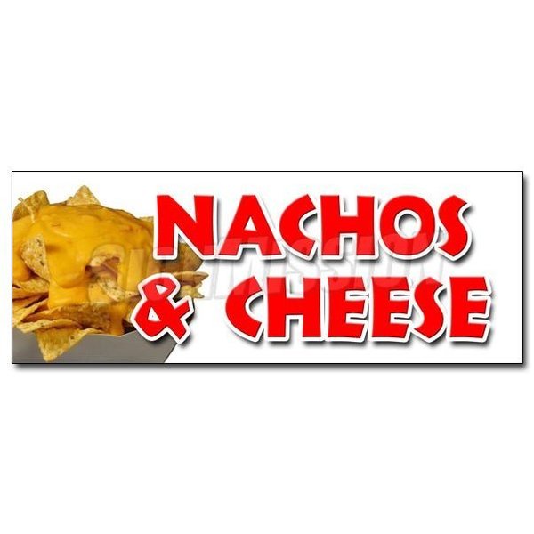 Signmission NACHOS & CHEESE DECAL sticker snack melted mexican food tacos tex mex, D-12 Nachos & Cheese D-12 Nachos & Cheese